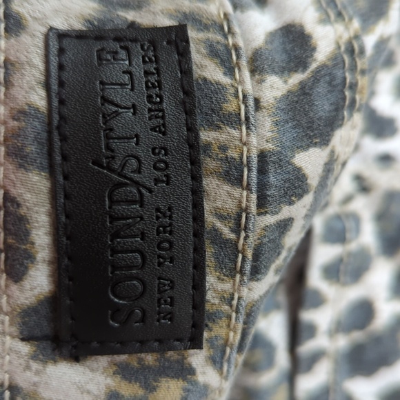 Sound Style Jessie Stretch Animal Print Ankle Jegging 16 Brown Black Pockets - Picture 3 of 15